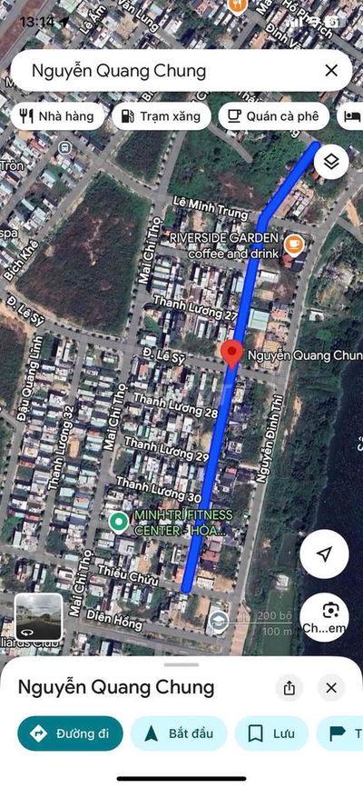 Bán đất Biệt Thự 300m đường Nguyễn Quang Chung - Hoà Xuân