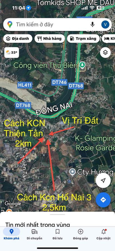 Đất Thiện Tân  - gần 4 KCN và Cụm CN