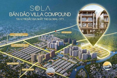 Suất Ngoại Giao CK 18% Biệt Thự Sola Compound 3 Mặt Sông Tại Global City. LH trực tiếp CĐT