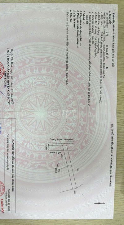 ĐẤT ĐẸP FULL THỔ CƯ MT PHƯỚC VĨNH, CẦN ĐƯỚC LONG AN