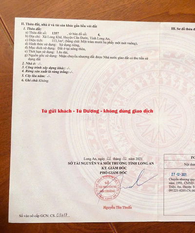 Cắt Lỗ Mạnh chỉ 10.4tr/m, 113.1m² Long Khê – Giá Tốt Không Kịp Trở Tay