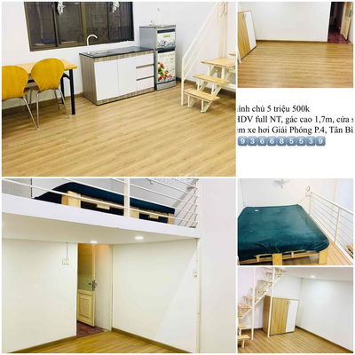 CHDV 30m2 gác cao cửa sổ lớn đường Giải Phóng Tân Bình chỉ 5,5 triệu