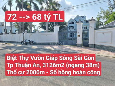 Biệt Thự Vườn Giáp Sông Sài Gòn Gần Chợ P. Lái Thiêu, Thuận An - HCM