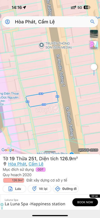 Đất 6m75 x 19, một lô đất xây được 2 căn nhà