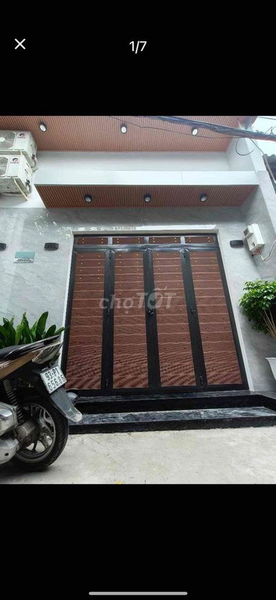 nhà mặt tiền đường thông 4x12 nhà 1 lầu 2pn 2 wc