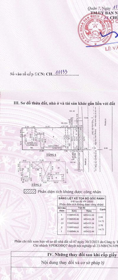 BÁN NHÀ MẶT TIỀN ĐƯỜNG LÂM VĂN BỀN Q7.