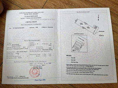 TÔI CẦN BÁN CHUNG CƯ CŨ CÓ SỔ HỒNG LÂU DÀI LÊ VĂN SĨ QUẬN 3 THANG BỘ