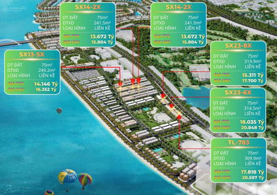 HÀNG NGOẠI GIAO Liền kề Vịnh Tiên sát biển và sân Golf giá hời