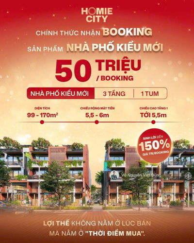 Chỉ 1,5 tỷ sở hữu ngay đất tặng nhà dự án Homie City với thiết kế 10 phòng cho thuê giá 30tr/ tháng