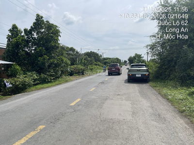 BÁN ĐẤT MẶT TIỀN QL 62, XÃ TÂN LẬP, MỘC HÓA, LONG AN. SỔ ĐỎ CHÍNH CHỦ
