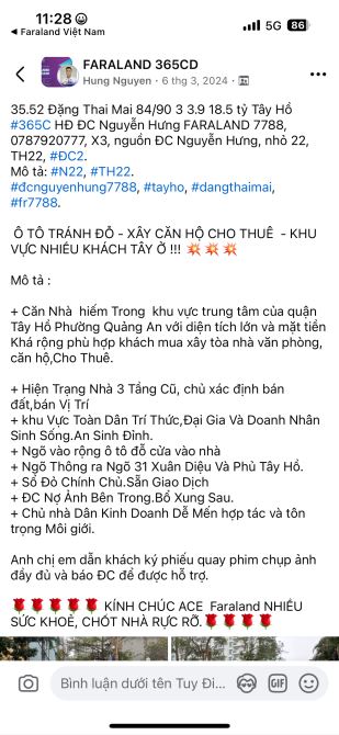 DUY NHẤT 1 CĂN 4 TẦNG MẶT PHỐ XUÂN ĐỈNH TỪ LIÊM 23 TỶ DT 83M2 MT 5M KINH DOANH SẦM UẤT