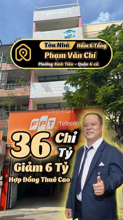✨Tòa Nhà Hầm 6 Tầng MT Phạm Văn Chí Q6 - Thu 70Tr/Th - Chỉ 36 Tỷ