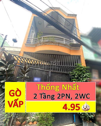 Nhà 2 tầng đường Thống Nhất, Quận Gò Vấp, 44m² (4x11),  4.95 tỷ, HXT