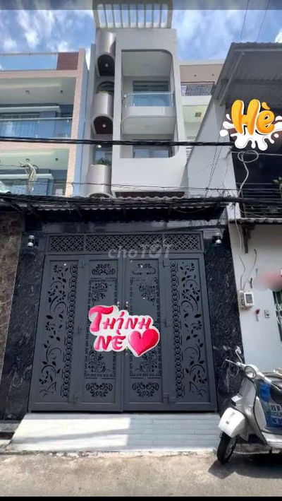 NHÀ MỚI 100% CHƯA QUA SD VITRI ĐẸP KHU DÂN TRÍ CAO . XD 4TẦNG GIÁP TB