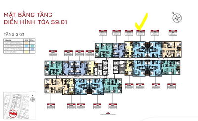 ORIGAMI – TÒA S9.01 • TẦNG 18 • 2PN/2WC • VIEW CỰC THOÁNG (SỔ HỒNG)