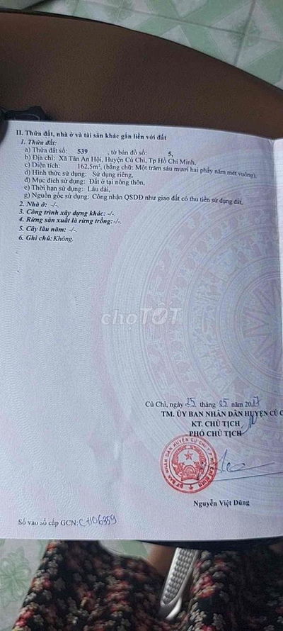 Bán đất đường Nguyễn Văn Khạ, Tân An Hội, Củ Chi.