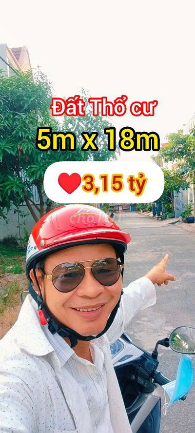 BÁN ĐẤT THỔ CƯ 5M X 18M XÃ TÂN THỚI NHÌ HÓC MÔN