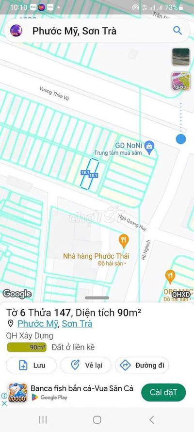 Bán lô đất 🔥🔥🐲
Đường ngô Quang Huy Kẹp Cống
Diện Tích : 90m2 -- ..
