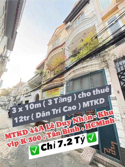 ✅MTKD khu k300 vip tân bình -3 Tầng chỉ 7.2 tỷ