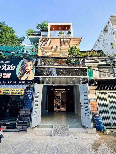 nhà mặt tiền hẻm 872/Quang Trung 4x18 trệt 3 lầu 4pn giá 10,9tỷ TL