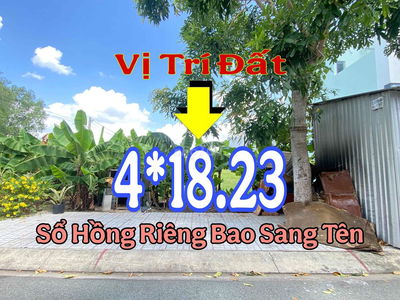 Bán Đất Giá Rẻ Sổ Hồng Riêng DT : 4x18,23 Sát Công Viên 7 Kỳ Quan Ạ