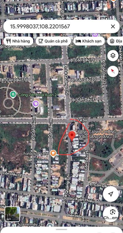 Đường 10,5m Lê Quảng Chí - trục kinh doanh sầm uất nhất Hoà Xuân