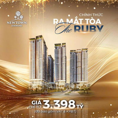 Bán căn hộ chung cư 1PN, 1WC, 45m2 tại Newtown Diamond Đà Nẵng, giá 3,4 tỷ