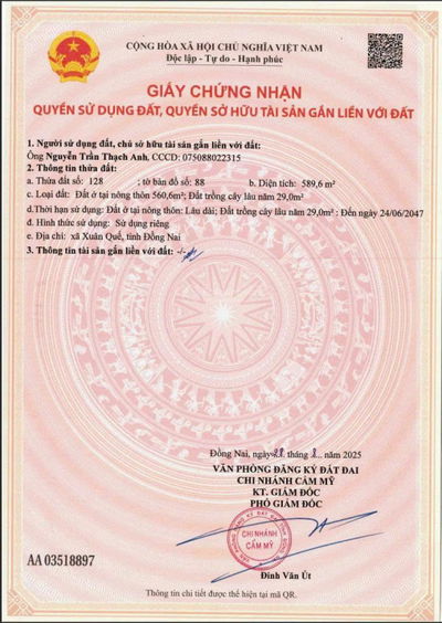 ĐẤT SỔ HỒNG 560m² FULL THỔ CƯ  NGAY CỔNG B SÂN BAY LONG THÀNH