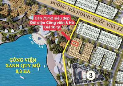 Căn 75m2 phân khu Victory, đối diện công viên, giá 16 tỷ. Vị trí đẹp nhất Noble Tây Thăng Long