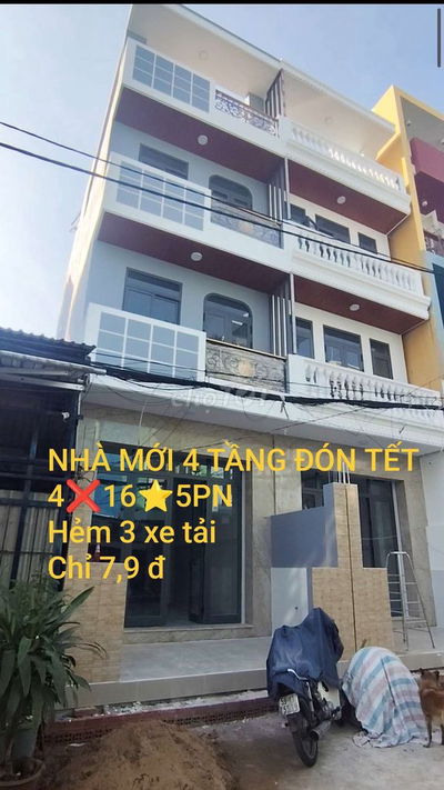 🌹HẺM 3 XE TẢI - NHÀ MỚI 4 TẦNG - 4❌16-5PN-CẠNH KDC NAM HÙNG VƯƠNG