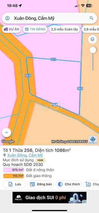 CHỦ KẸT BÁN GẤP 1 SÀO PHỦ HỒNG- VIEW NÚI