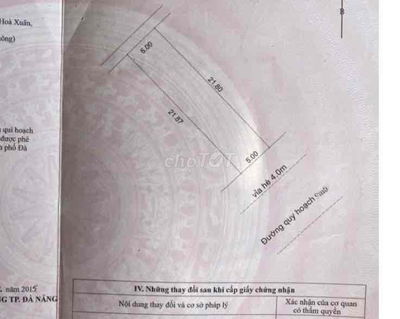 Tôi cần bán lô đất đường 29 tháng 3 Hoà Xuân. Đông Nam gần Diên Hồng