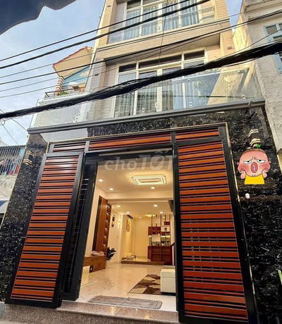 5,95 Tỷ nhà mới đẹp hẻm 4 mét ( 40mv đất ) 1 trệt 3 lầu đúc btct