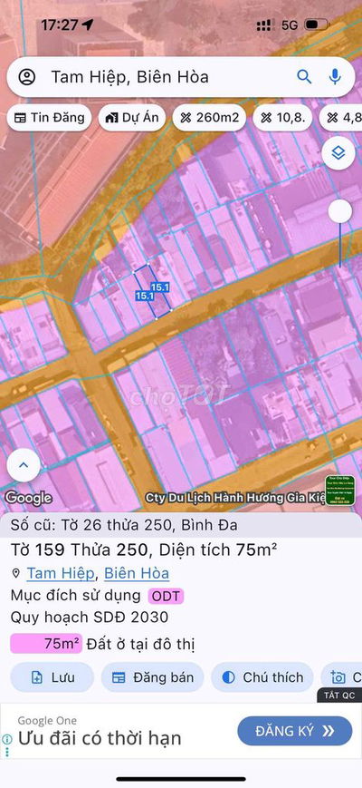 ĐẤT Tam Hoà gần cục Hải quan, Đài truyền hình, sổ riêng thổ cư