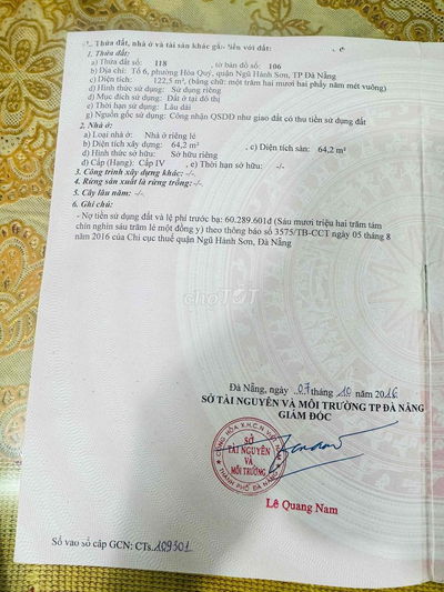 Nhà Hai mặt kiệt đường oto thông tại Bình Kỳ- Hoà Quý.