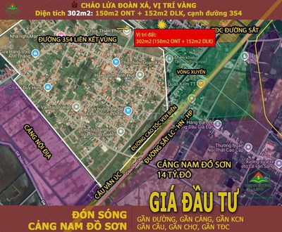 Chỉ 3 tỷ sở hữu lô đất 300m² vị trí vàng trung tâm Đoàn Xá, Kiến Thụy