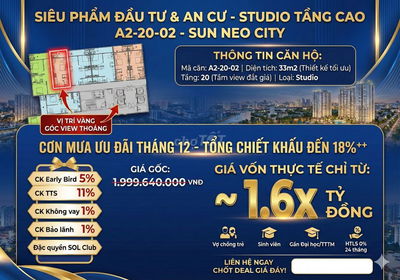 Chỉ 450 triệu, có ngay căn hộ trung tâm Hòa Xuân, tầng cao, view đẹp