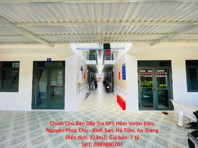 Bán Dãy Trọ KP5 Hẻm Vườn Đào Nguyễn Phúc Chu Bình San,Hà Tiên,An Giang