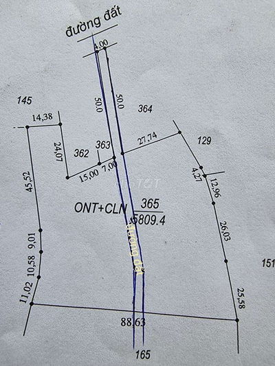 Đất 60x100m đường long phú