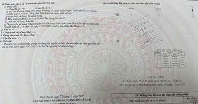 BÁN GẤP 2 Lô đất 6*20m, Đường Đặng Thùy Trâm rộng 12m, gần ĐH Văn Lang