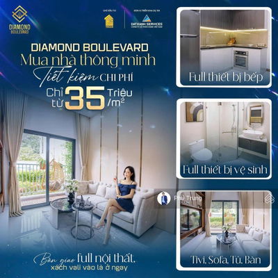 Căn hộ bàn giao full nội thất ngay Aeon Mall và Sân Golf Sông Bé chỉ từ 35tr/m2