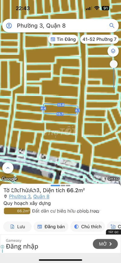 Bán nhà chính chủ hẻm 4m thông Âu Dương Lân, Quận 8, 66m2, 2 tầng.