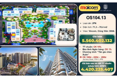 CĂN HỘ GIÁ TỐT 2PN THE OPUS ONE 80M2 GIÁ 5.4 TỶ GIÁ ĐÃ FULL VAT chuẩn