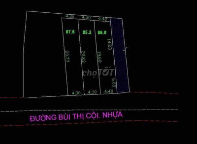 ĐẤT BÙI THỊ CỘI DĨ AN CỰC ĐẸP  CHÍNH CHỦ 3LÔ