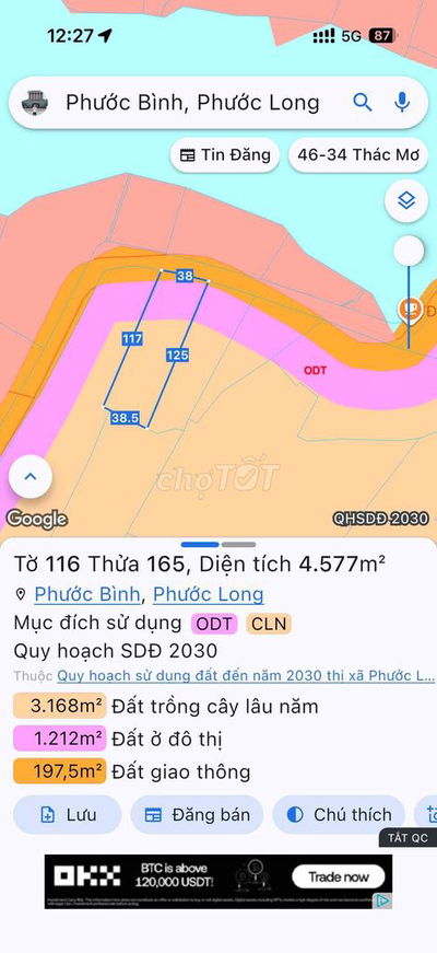 Bán đất view Hồ + Núi mặt tiền đường