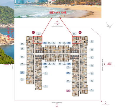 CĂN GÓC 2 MẶT TIỀN-VIEW BIỂN - DIỆN TÍCH RỘNG - 2PN - ĐA DẠNG GIỎ HÀNG