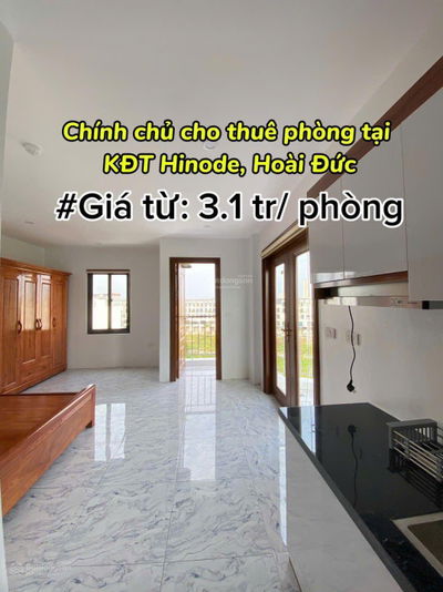 Cho thuê phòng căn hộ studio tại khu đô thị HINODE Lai Xá Kim Chung Di Trạch Hoài Đức . giá 3.1 tr
