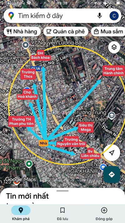 Bán đất tặng nhà kiệt Ô Tô gần chợ Hoà Khánh