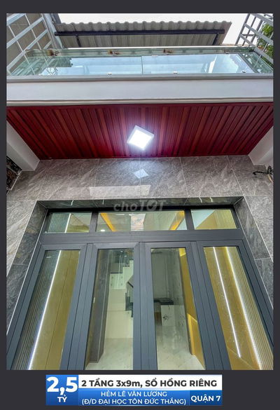 2,5 TỶ NHÀ 2 TẦNG 3x9m LÊ VĂN LƯƠNG QUẬN 7 (Đ/D ĐH TÔN ĐỨC THẮNG)