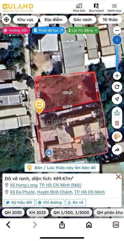 BÁN LÔ ĐẤT ĐẸP – GIÁ TỐT Đường Đa Phước, xã Hưng Long, Bình Chánh